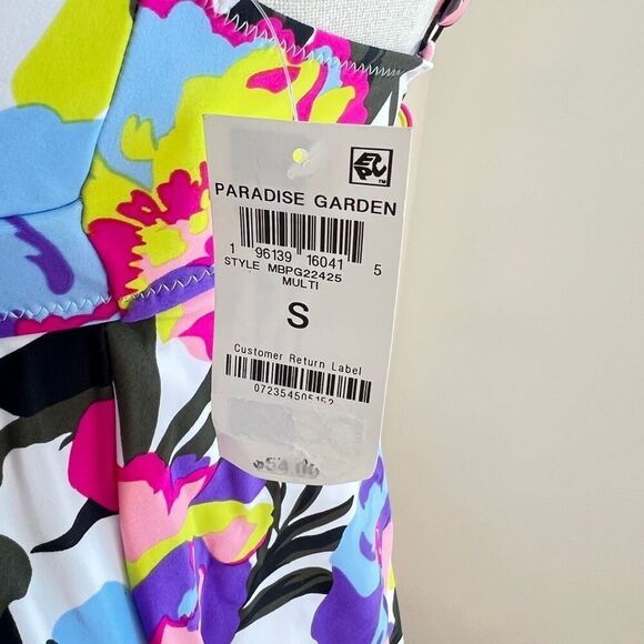 Bar III Paradise Garden Tankini Top Floral Print Size Small - Picture 6 of 12
